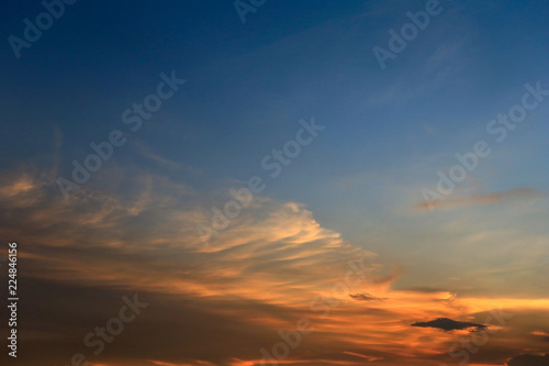 sky sunset and clouds at summer. © 223046