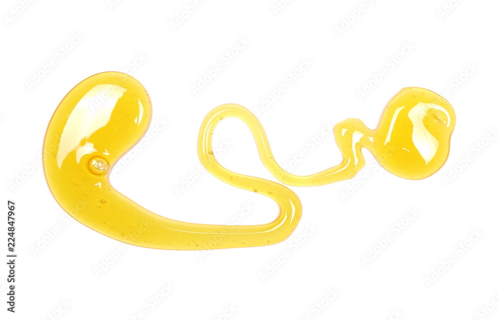 Honey isolated on white background, top view Honey isolated on white background, top view