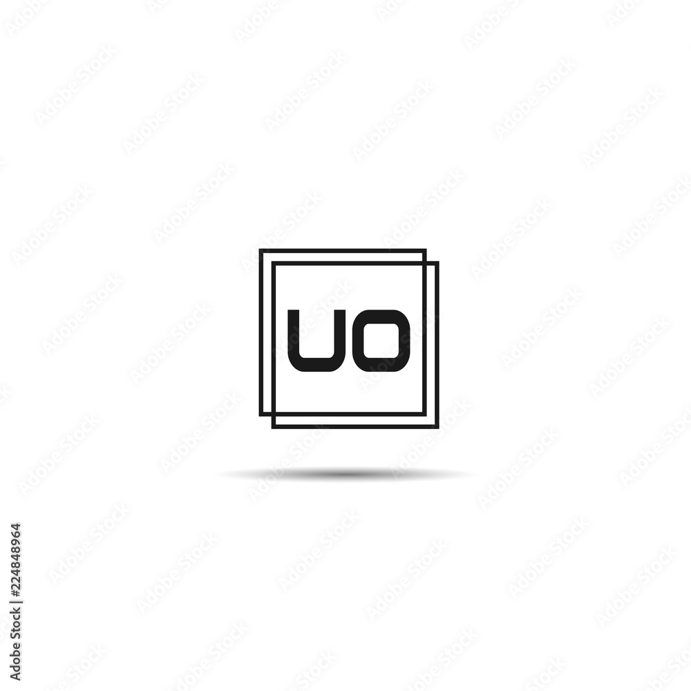 Initial Letter UO Logo Template Design Initial Letter UO Logo Template Design