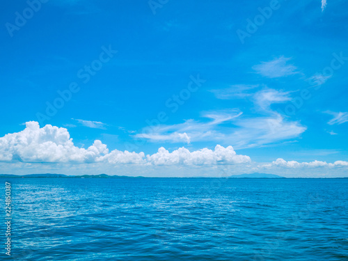 Amazing Idyllic ocean and Beautiful Blue sky in vacation time,Holiday on the beach,Summer concept.Thailand. © Sumeth