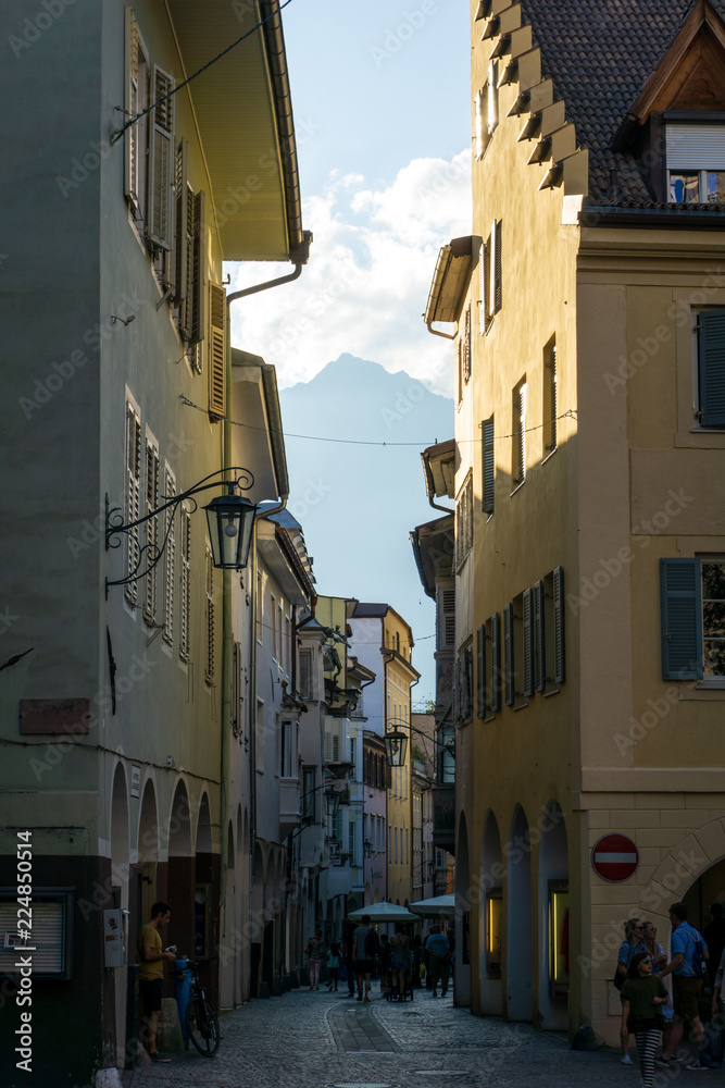 Street in Merano, South Tyrol, Italy