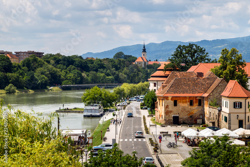 Maribor, Slovenia.View of the old town and the embankment. Travel Slovenia. photo