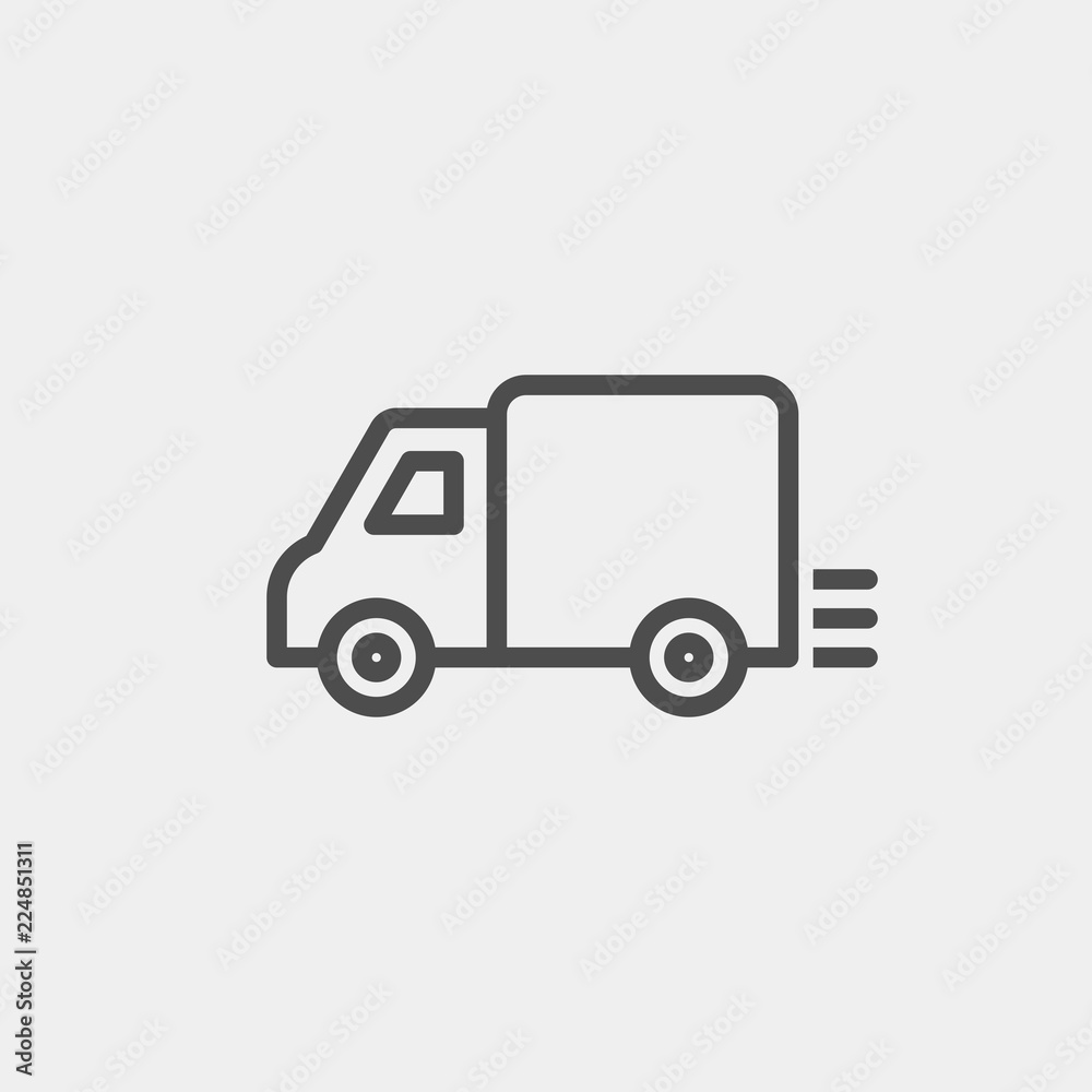 Shipping flat vector icon. Truck flat vector icon Shipping flat vector icon. Truck flat vector icon