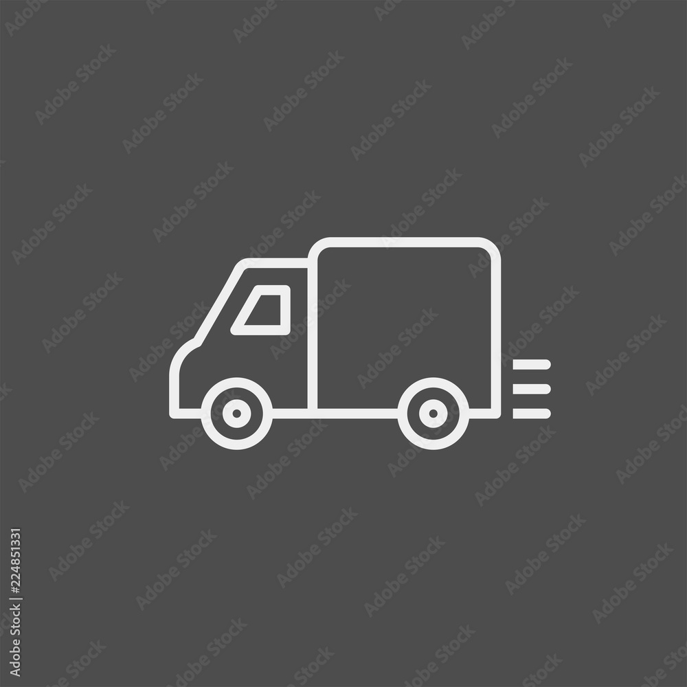 Shipping flat vector icon. Truck flat vector icon Shipping flat vector icon. Truck flat vector icon
