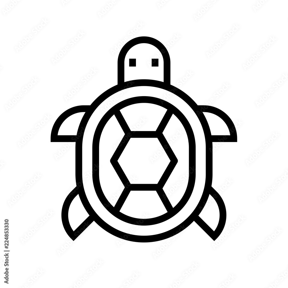 Obraz premium Turtle Line illustration