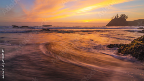 Sunset at a Rocky Beach, Northern California Coast