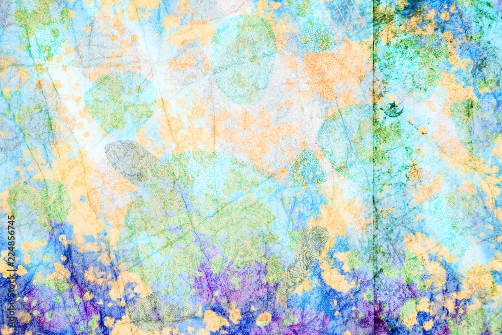 Grunge blue,green and yellow  abstract  modern art template,banner,display ,wallpaper  background