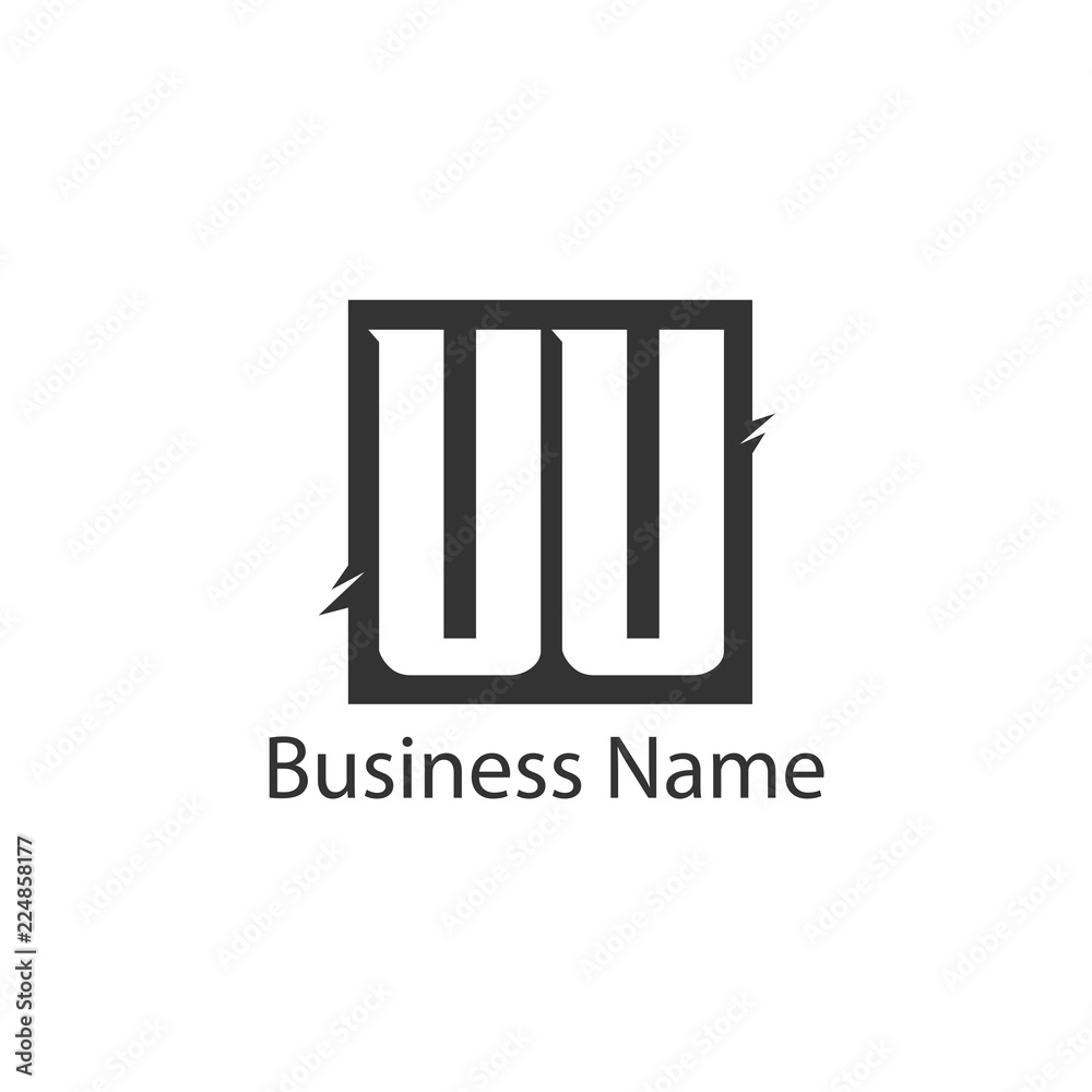 Initial Letter UU Logo Template Design