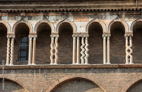  the side wall of Ferrara cathedral  Basilica Cattedrale di San Giorgio  Ferrara  Italy