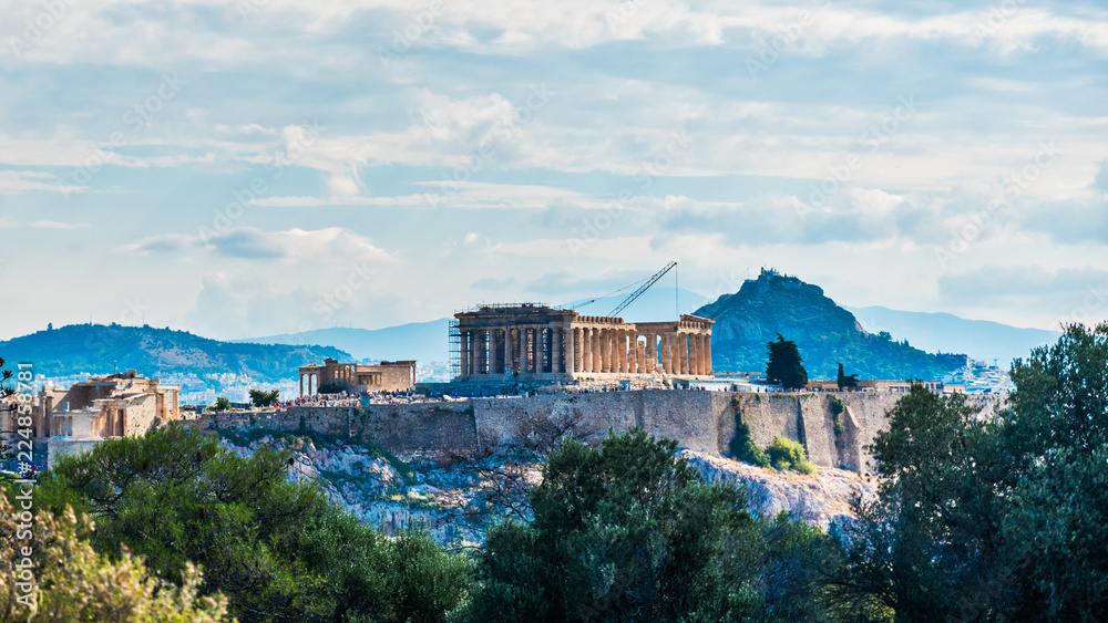 Acropolis  with the Parthenon and the Propylaea gateway