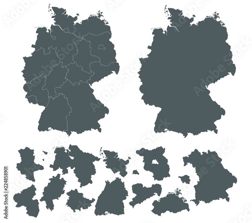 Karte von deutschen Bundesländern