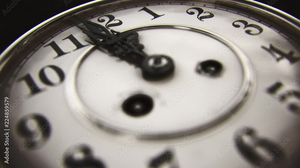 Vintage Clock Face, 12 On The Dot -  Noir Grade