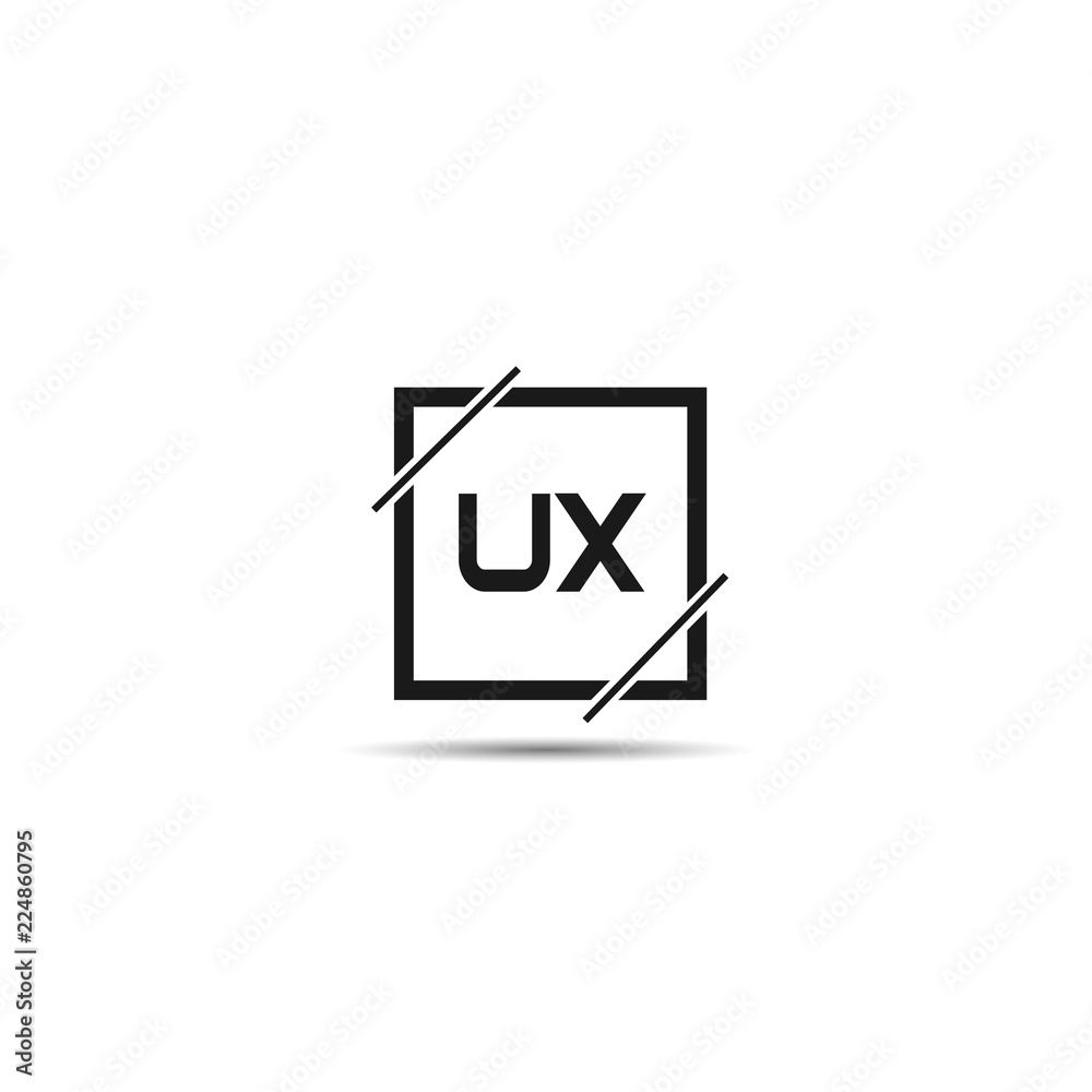 Initial Letter UX Logo Template Design