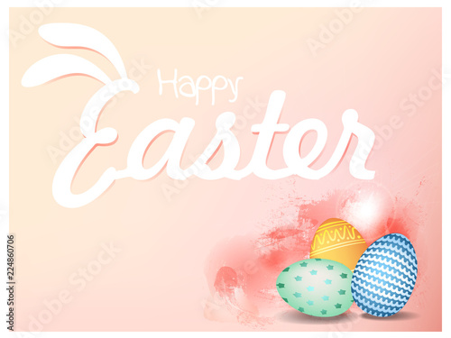 Happy Easter Background. Greetings card. vector