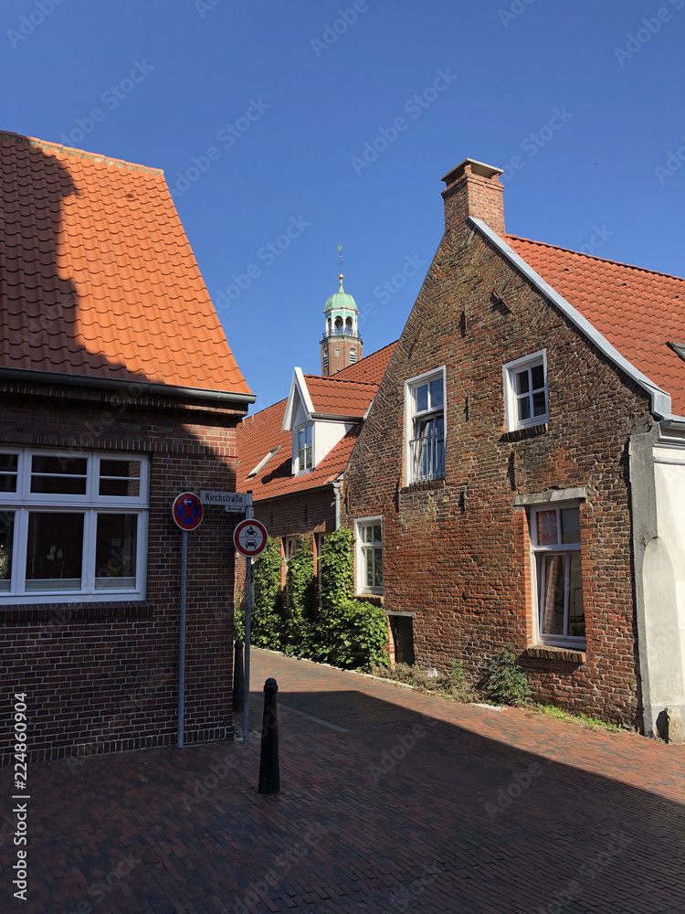 Architecture in the old town of Leer