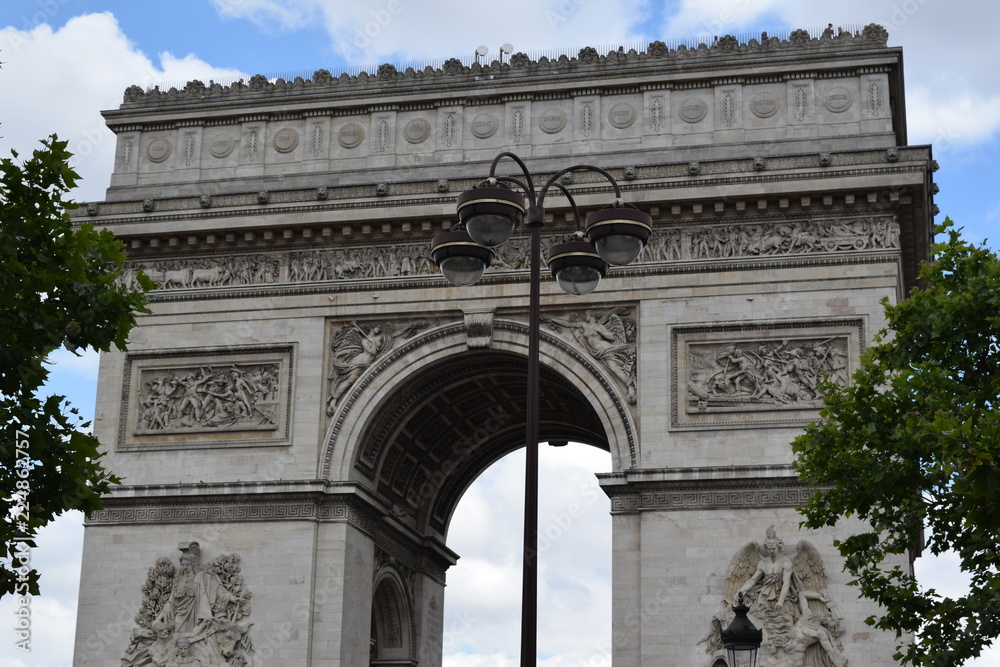 Arc de Triomphe Framed by Trees, Paris