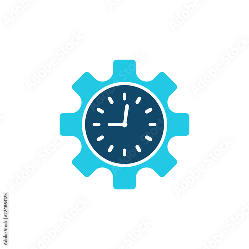 Productivity and Efficiency. Productivity icon vector. Efficiency vector symbol. Time management sign. Capacity and production cycle icon