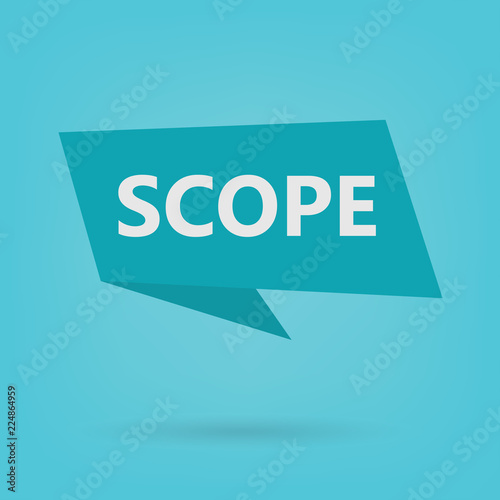 scope word on a sticker- vector illustration