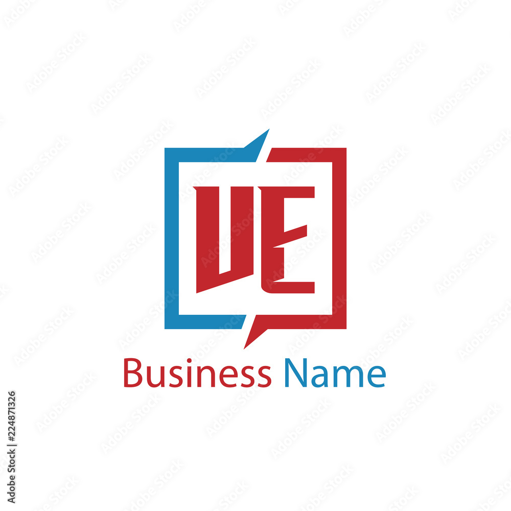 Obraz premium Initial Letter VE Logo Template Design