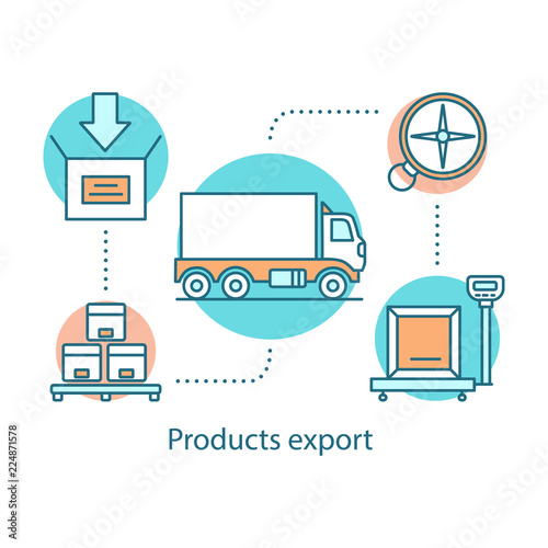 Products export concept icon