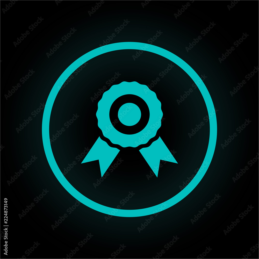 Neon Button rund - Medaille Abzeichen