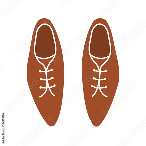 Men's shoes glyph color icon