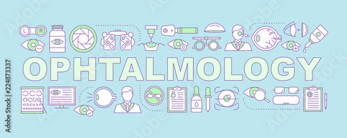 Ophthalmology word concepts banner