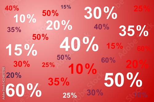 Fond soldes. Pourcent, pourcentage, réduction