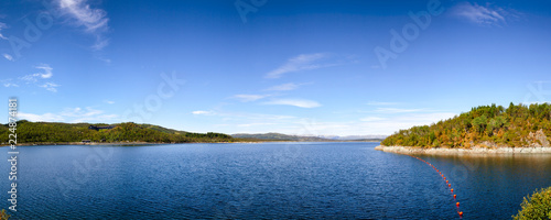 Lake Mosvatn regulating reservoir panorama UNESCO Heritage Site  Telemark Norway photo