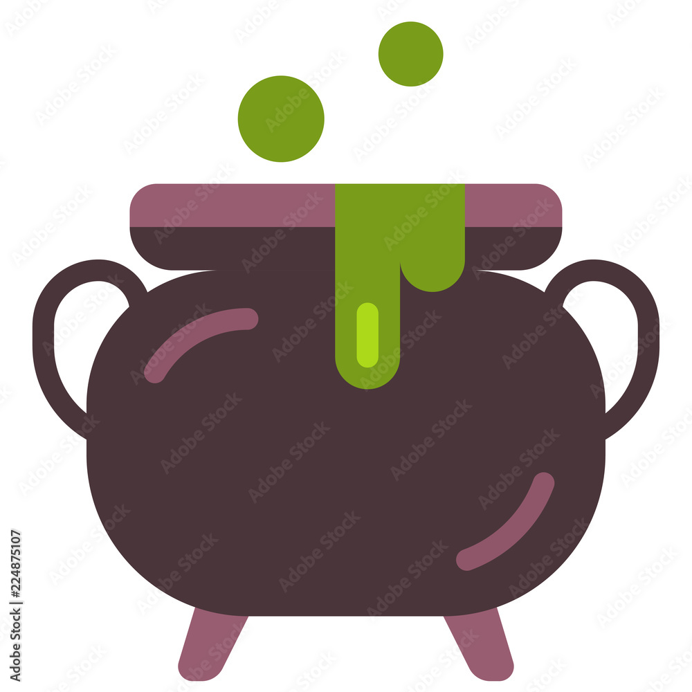 Halloween cauldron flat illustration Halloween cauldron flat illustration