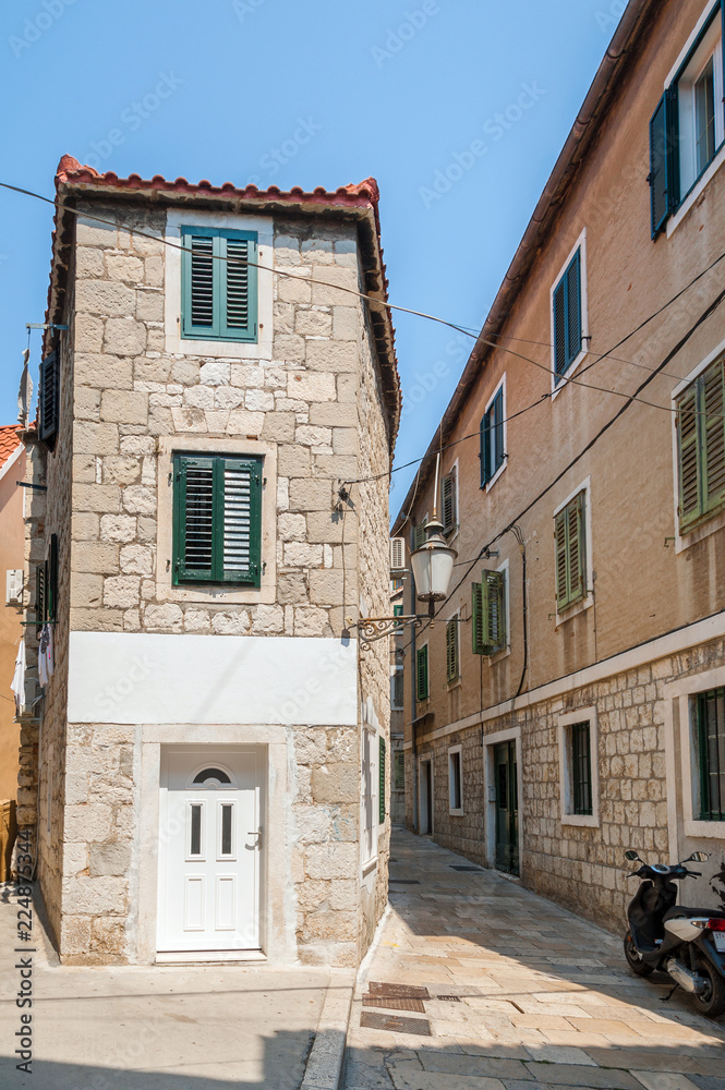 Obraz premium Split, Croatia. Europa. Behind tourist places in Split. In the backyard.