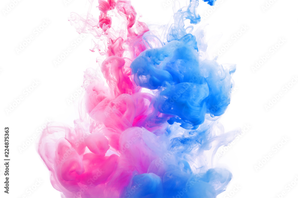 Abstract blue and pink ink background Stock Illustration | Adobe Stock