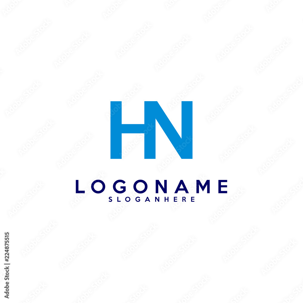 Initial HN logo vector template Initial HN logo vector template