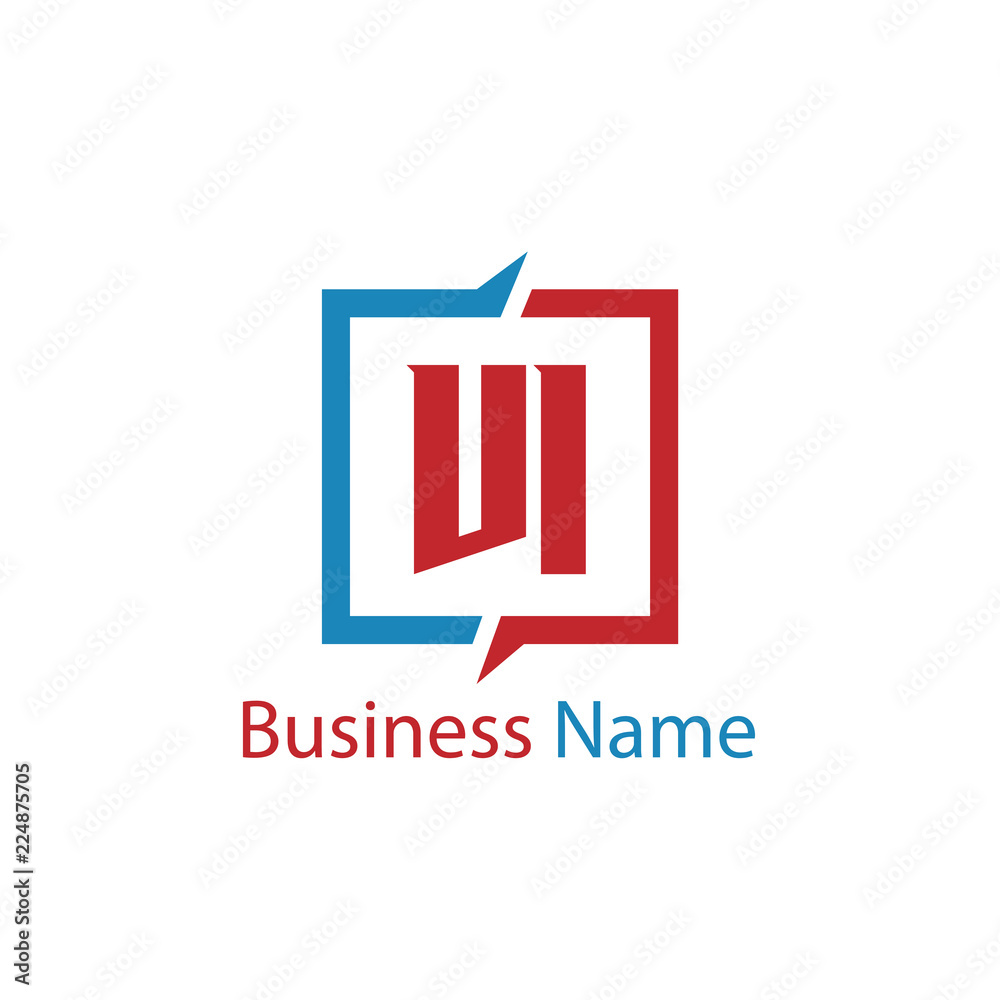 Fototapeta premium Initial Letter VI Logo Template Design