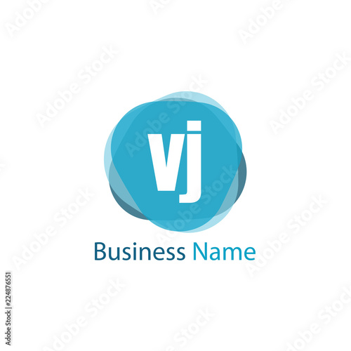 Initial Letter VJ Logo Template Design
