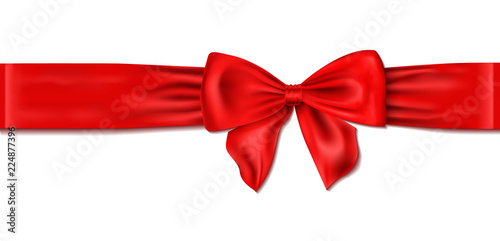 red bow vector illustration