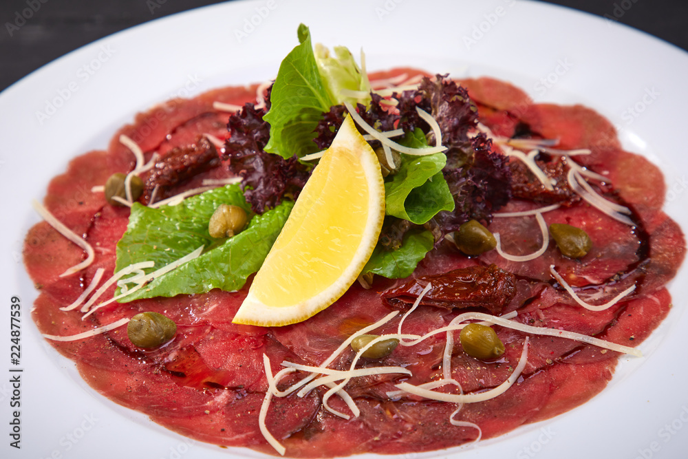beef carpaccio with capers beef carpaccio with capers