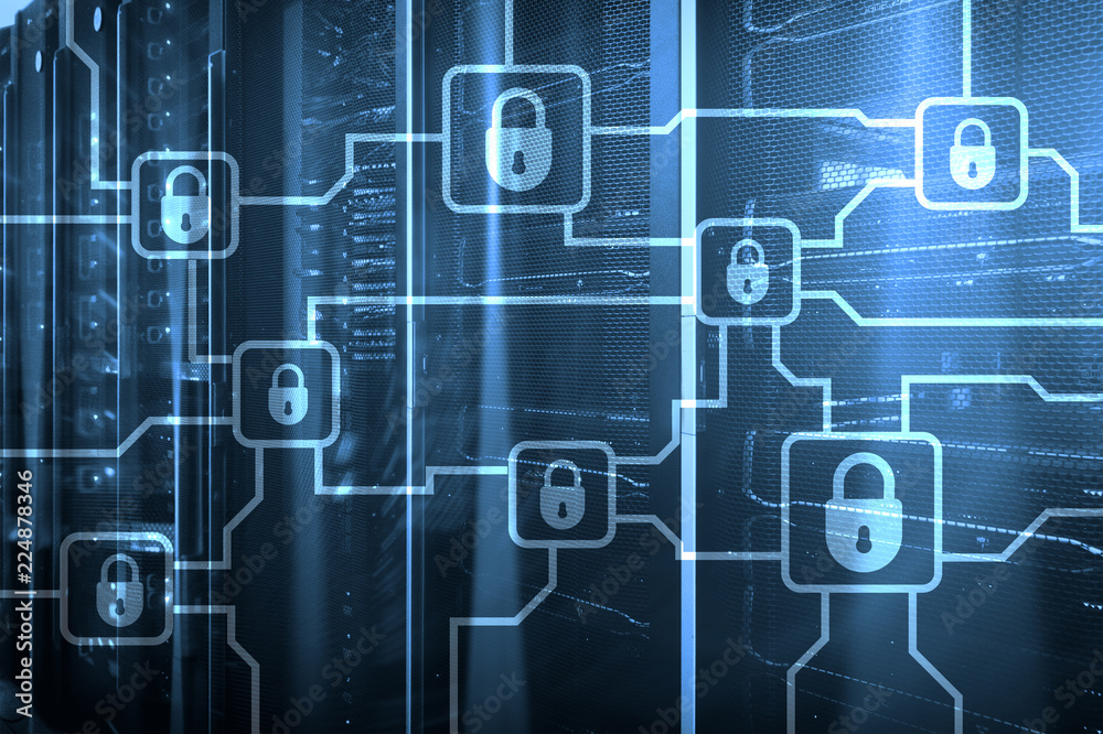 Blochain information encryption. Cyber security, crypto currency. Blochain information encryption. Cyber security, crypto currency.
