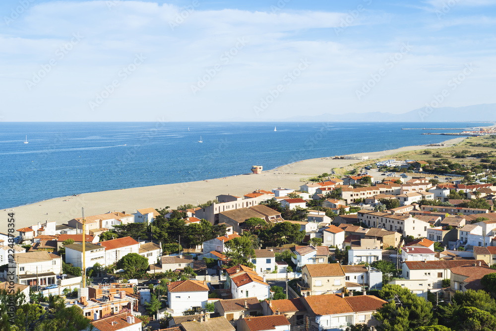 aerial view of Leucate, in France