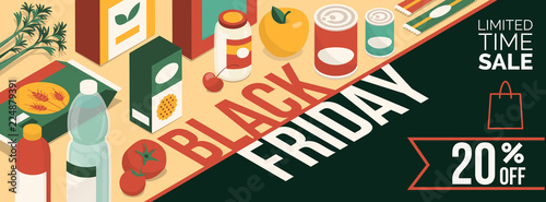 Black friday promotional sale banner