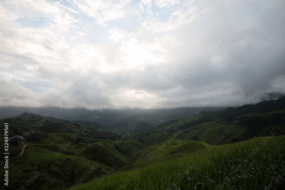 landscape in asia on a cloudy day