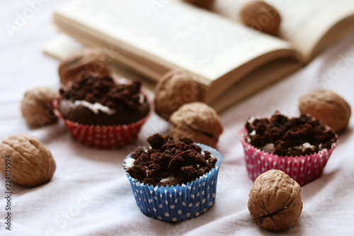 muffins with chocolate