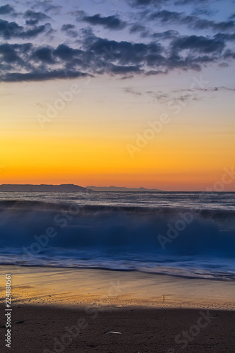 Early morning , dramatic sunrise over sea. Photographed in Asprovalta, Greece. © nedomacki