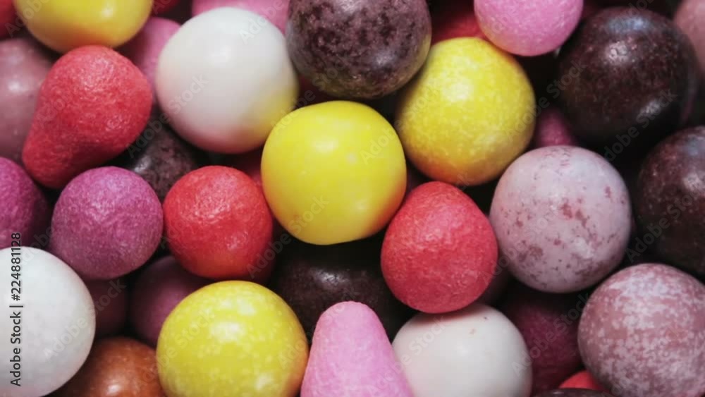chewing gum of different colors. background of chewing gum. Rotation video chewing gum of different colors. background of chewing gum. Rotation video