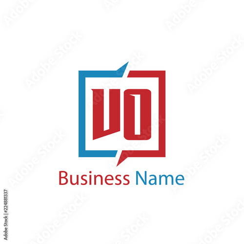 Initial Letter VO Logo Template Design