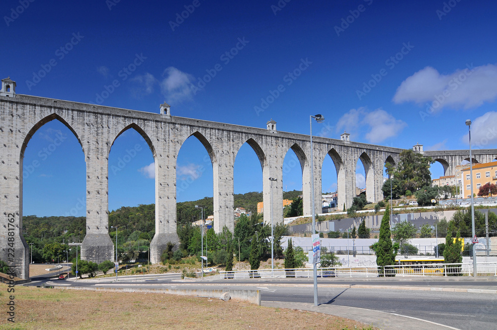 The aqueduct Das Aguas Livres, Portugal, Lisbon.