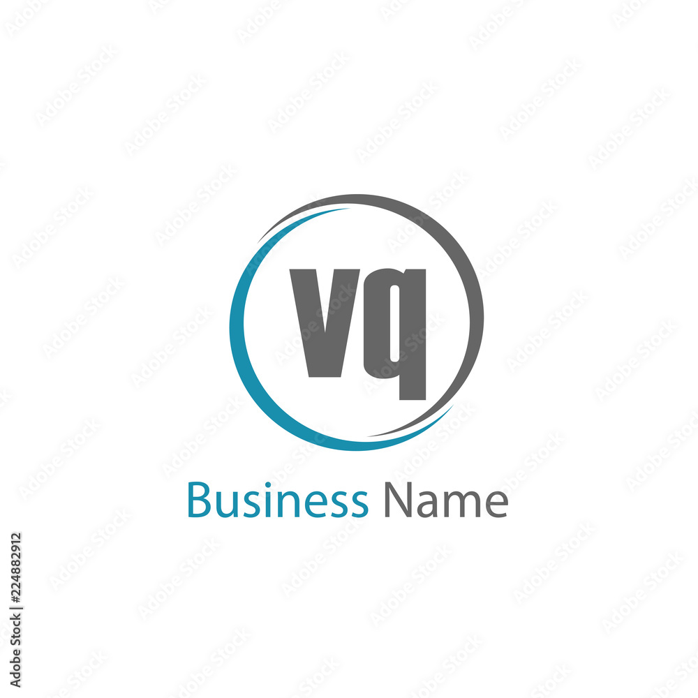 Initial Letter VQ Logo Template Design