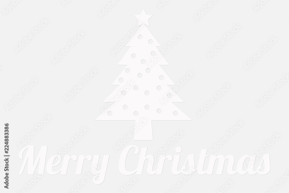 Felicitación de navidad con árbol de navidad blanco. Felicitación de navidad con árbol de navidad blanco.
