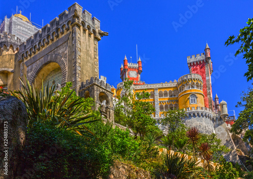 Pena National Palace in Sintra (Palacio Nacional da Pena), Portugal.