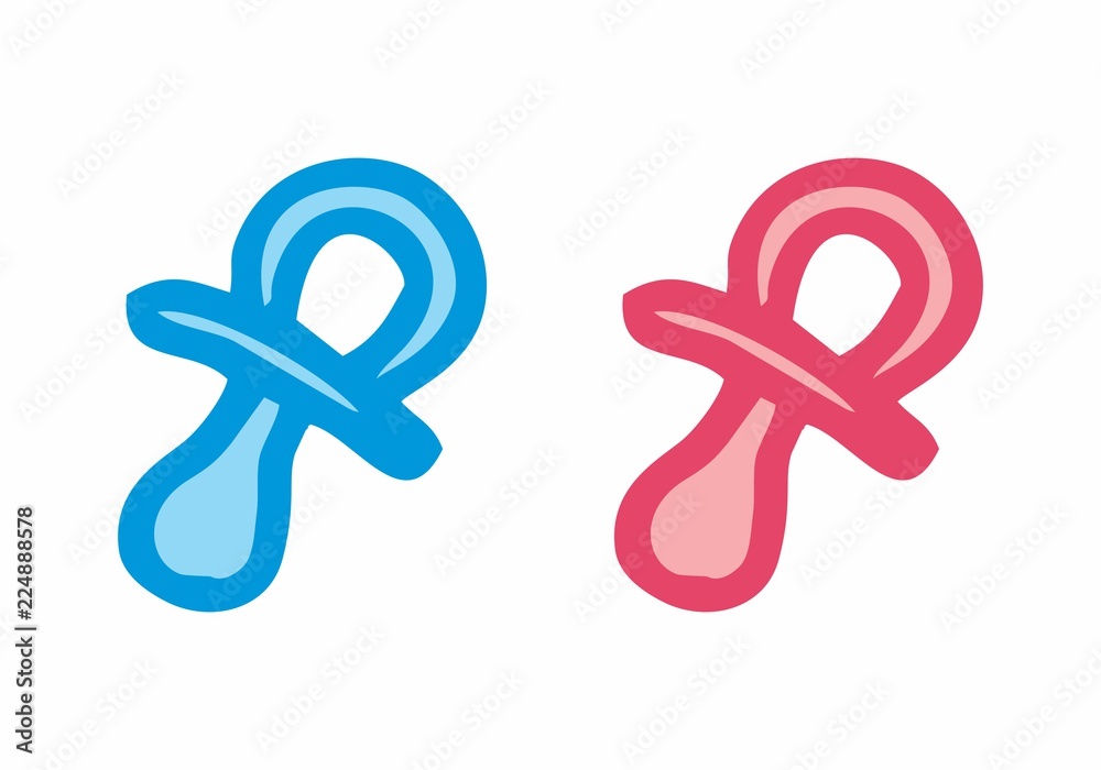 Baby pacifiers freehand illustration Baby pacifiers freehand illustration